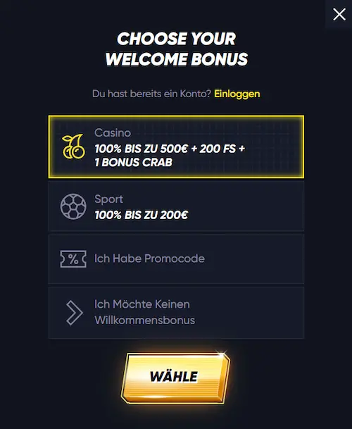 QuickWin Casino reg